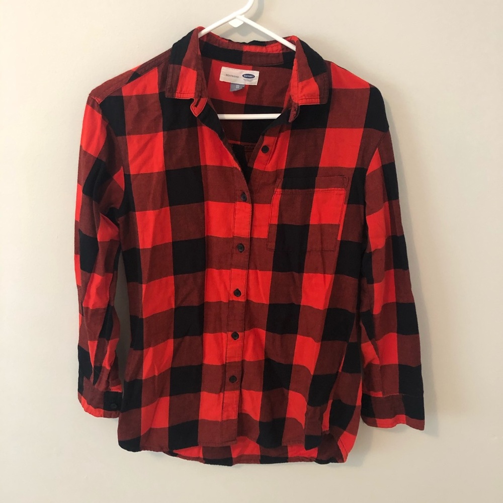 Buffalo Plaid Button-Down Shirt